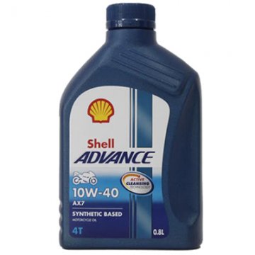 Nhớt Shell Advance 4T AX7 10W40 Synthetic Based 0.8L 